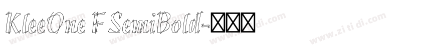 KleeOne F SemiBold字体转换